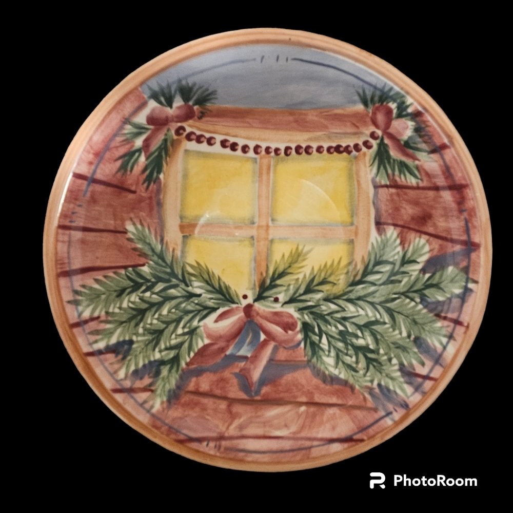 Michal sparks Christmas Window Design 8-1/2" Bowl